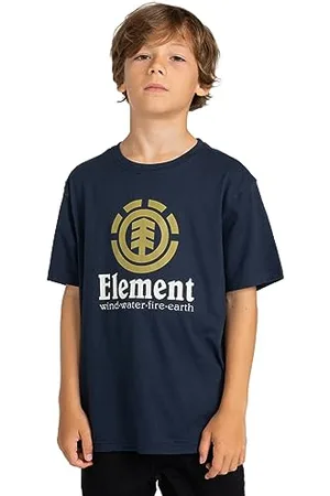 Element Vertical - T-Shirt - Garçon Enfant 8-16 Ans - Noir.
