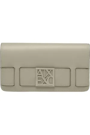 Armani Exchange Essential, Susy, Metal Square Logo, Portefeuille bi-Pliant Femme, , Taille Unique