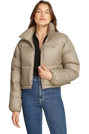 Calvin Klein Jeans Femme DOWN CROPPED PUFFER J20J223577, Grey (Brindle), XS