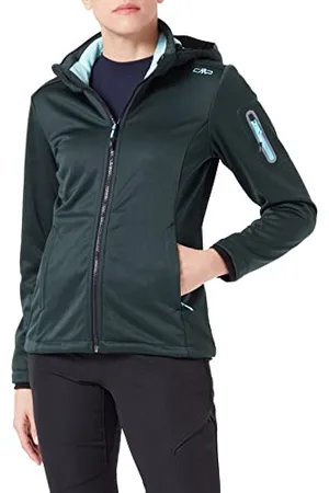 CMP Veste softshell chinée pour femme avec capuche amovible, , XS