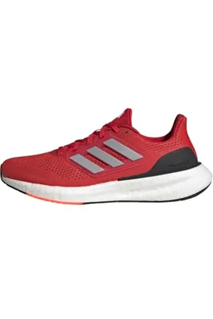 adidas Homme Pureboost 23 Shoes Chaussures de Course, Scarlet/Silver Metallic/Cloud White, 40 2/3 EU