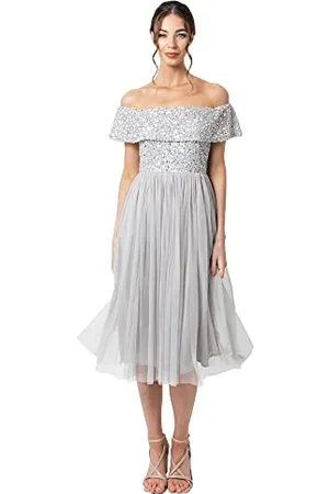 Maya Deluxe Maya Berry Embellished Halter Neck Maxi Dress Robe de Demoiselle d