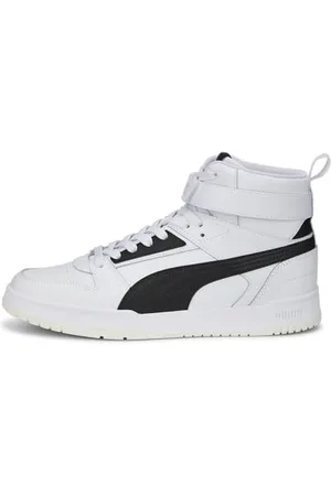 PUMA Unisex Rbd Game Baskets, White Black Team Gold, 42.5 EU
