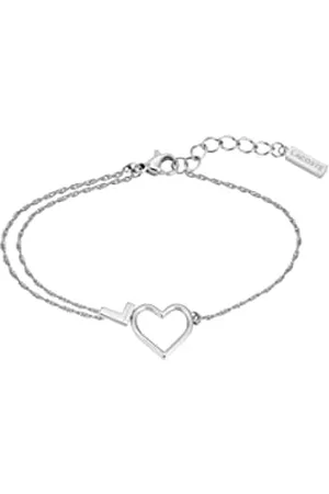 Lacoste Bracelet en Chaîne pour Femme Collection VOLTE en Acier Inoxydable avec un Charm en Forme de Cœur - 2040014