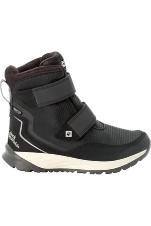 Jack Wolfskin Mixte Enfant POLAR BEAR TEXAPORE HIGH VC K Chaussure de Trail, Noir / Gris, 32 EU