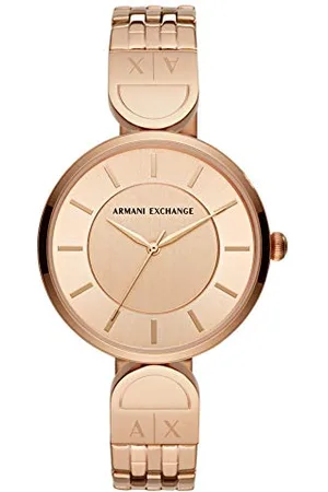 Armani Exchange Montre pour femme , mouvement à trois aiguilles, boîtier en acier inoxydable de 38 mm avec bracelet en acier inoxydable, AX5328