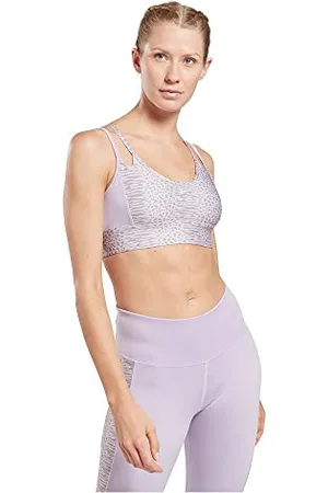 Reebok Polyester Safari Moderne Soutien-Gorge de Sport, , M Femme