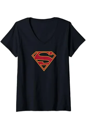 DC Comics Originals Supergirl Shield Logo T-Shirt avec Col en V