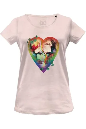 DC Comics Originals « Pride Poison and Harley Quinn Love Rainbow » WODCOMITS005 T-Shirt Femme, , Taille S