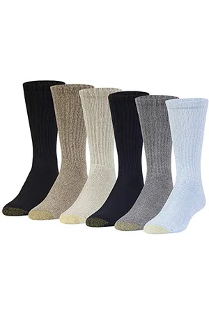 Gold Toe Harrington Crew Chaussettes multipaires décontractées, , L (Lot de 6) Homme
