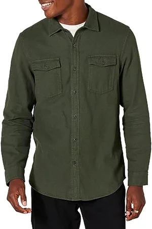 Amazon Chemise en Flanelle, à Manches Longues, Deux Poches, Coupe Ajustée Homme, , L
