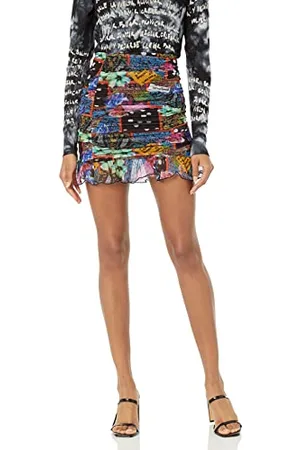 Desigual Skirt_Party, 9019 Tutti Fruti Jupe, Finition du matériau, XL Femme