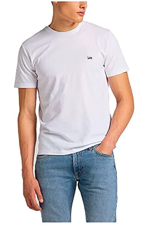 Lee SS Patch Logo Tee T-Shirts, White, XL Homme
