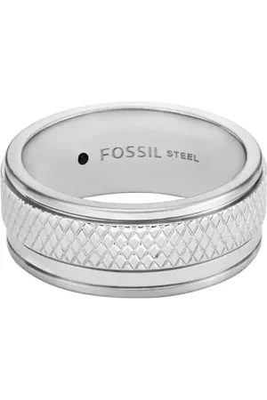 Fossil Bague Knox Knurled Texture en Acier Inoxydable, pour Homme, JF04768040