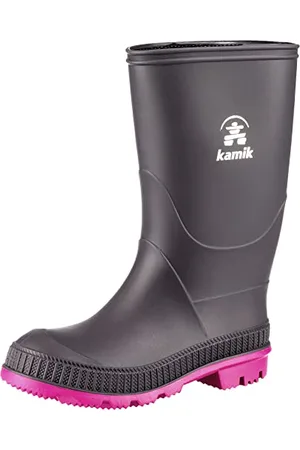 Kamik Garçon Fille Stomp Bottes & Bottines de Pluie, Gris (Charcoal/Magenta Chm), 30 EU