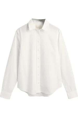 GANT Shirt REG Poplin, Blanc, 42 Femme