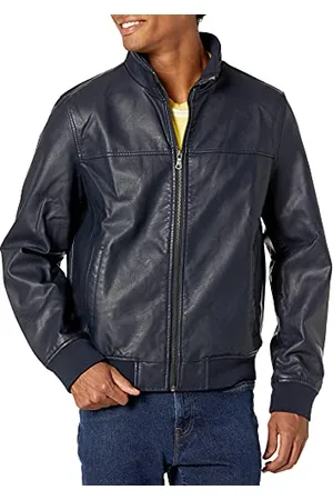 Tommy Hilfiger Blouson Bomber en Similicuir Veste Coupe-Vent, , S Homme