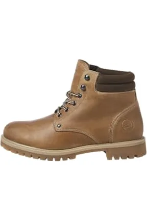JACK & JONES Homme Jfwstanton Bottes en Cuir Bottines à Lacets, , 45 EU