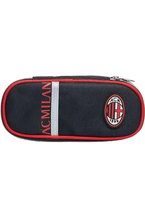 7 for all Mankind Milan, Unisex Oval Pen Bag with Elastic Pencil Holders - Children, Black, One Size