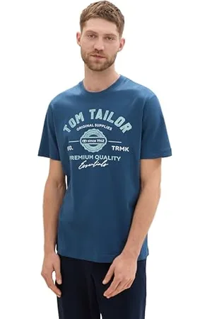TOM TAILOR 1037735 T-Shirt, 26779-Bleu Nuit, S Hommes