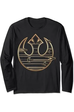 STAR WARS Last Jedi Gold Platinum Rebel Fleet Logo Manche Longue