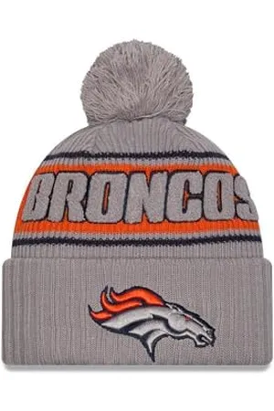 New Era Denver Broncos NFL 2024 Sideline Sport Knit Gris Bonnet à Pompon