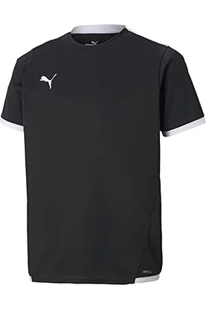 PUMA Mixte enfant Teamliga Jersey Jr Shirt, Noir- Blanc, 164 EU
