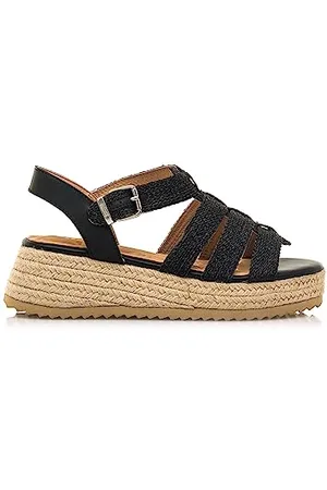 MTNG Sandalias de cuña Mujer Sandalias de cuña Lydia 52862 Mujer | Sandalias de cuña Casual | Cierre Con Hebilla | 54699 | Negro