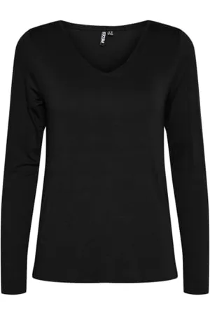 Pieces® Pcbillo LS Col en V Solid Noos BC T-Shirt Manches Longues, , L Femme