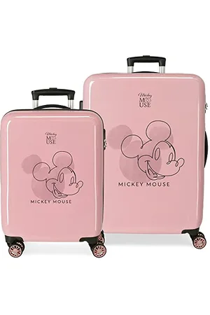 Disney Mickey Outline Jeu de valises Rose 55/68 cm Rigide ABS Fermeture à combinaison latérale 104L 6 kg 4 roues doubles Équipement à main