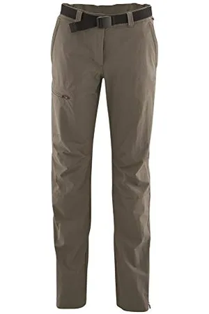 Maier Sports Inara Slim, Pantalon de randonnée pour Femme, Pantalon Outdoor déperlant pour Le Trekking et la randonnée, Coupe ajustée, sans PFC, MSTRETCH Pro 4 et Dryprotec, Marron, 19 (W30/L29)