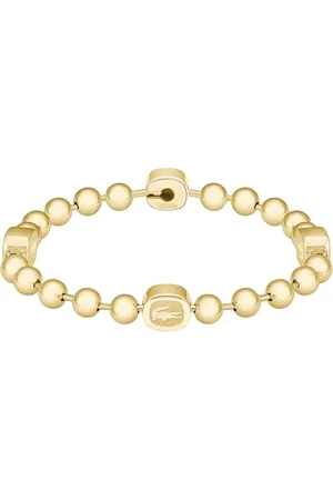 Lacoste Bracelet en perles pour Homme Collection VIGOR en Acier inoxidable et Or Jaune