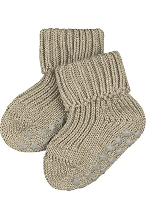Falke Catspads Cotton B HP épais picots sur la semelle 1 paire, Chaussettes Chaussons Mixte bébé, Beige (Sand Melange 4650), 74-80