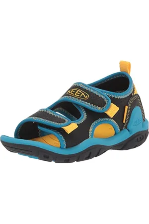 Keen Knotch Creek Open Toe Sandales, Bleu(Black/Vivid Blue), 37 EU