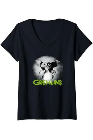 Gremlins Scared Green T-Shirt avec Col en V