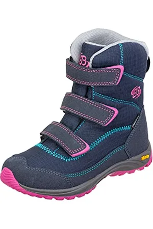 BRUTTING Arendal V Botte de Neige, Bleu Marine/Rose/Turquoise, 33 EU