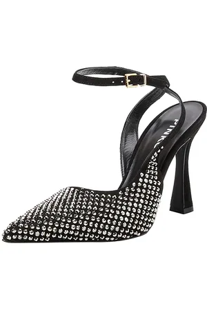 Pinko Femme Lisette Slingback Suede Strass Escarpins, , 38 EU