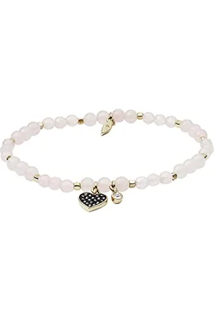 Fossil Bracelet Pour Femmes Bien-Être, Longueur Intérieure:165mm Bracelet Semi-Précieux Rose, JA6922710