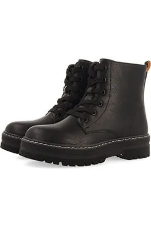 Gioseppo Bottines Unies Couleur Noire à Lacets pour Fille et garçon Adara