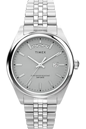 Timex Trend Montre pour Hommes, 41 mm, Bracelet en Acier Inoxydable, Cadran Gris, boîtier en Acier Inoxydable TW2V67900