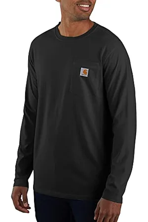 Carhartt Force T-Shirt mi-épais à Manches Longues avec Poche Coupe décontractée Work Utility, , S Homme