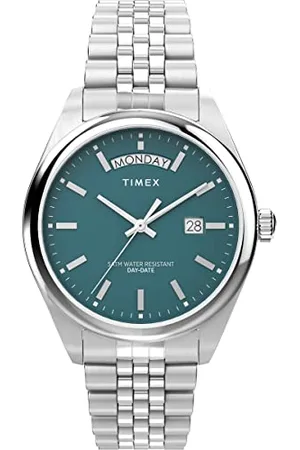 Timex Trend Montre pour Hommes, 41 mm, Bracelet en Acier Inoxydable, Cadran Vert, boîtier en Acier Inoxydable TW2V68000