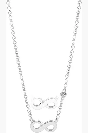 Fossil Collier Pour Femmes En Argent Fin, Mesures : 420 mm + 50 mm Collier En Argent, JFS00394040