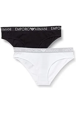 Emporio Armani Bi-Pack Brief Iconic Cotton sous-vêtement, , S (Lot de 2) Femme