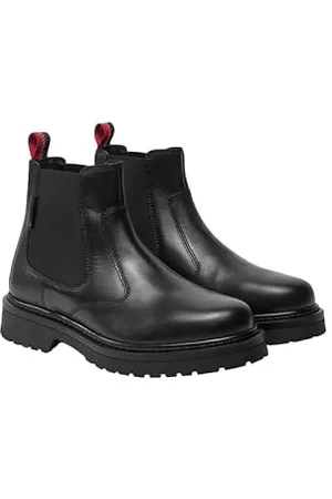 Tommy Hilfiger Bottines Chelsea Homme en Cuir, Noir (Black), 42