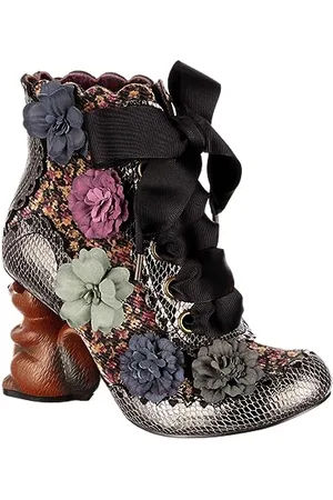 Irregular Choice Femme Nuts About You Botte Tendance, Noir/Multicolore, 36 EU