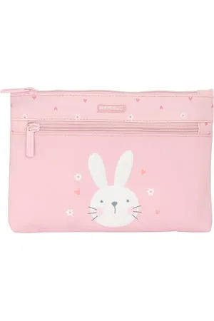 Safta Trousse Scolaire Bunny - Grande Trousse Scolaire Double Fermeture éclair, Trousse pour Enfant, Confortable et Polyvalente, Nettoyage Facile, 23 x 3 x 16 cm, Couleur , , Estándar