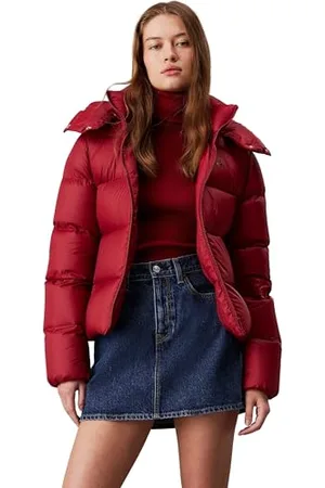 Calvin Klein Jeans Femme MW DOWN SHORT PUFFER J20J223571, Red (Red Currant), XL