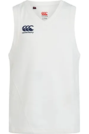Canterbury Surchemise sans Manches pour Enfant, Gilet de Cricket, Blanc