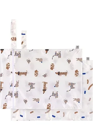 LÄSSIG LÄSSIG Sac réutilisable pour lingettes 2 pièces/Wet bag Little Mateys